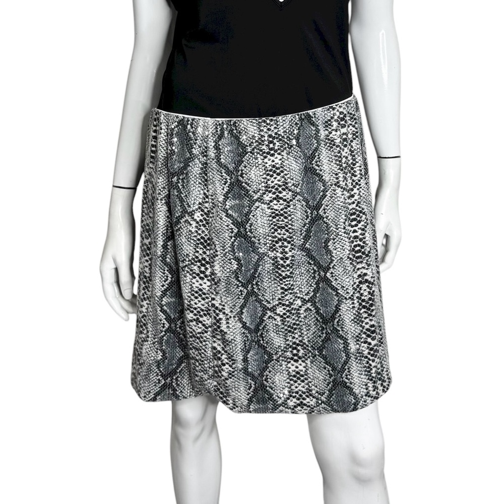 🌴 Ya Los Angeles Black and‎ Gray Snake Print Midi Skirt